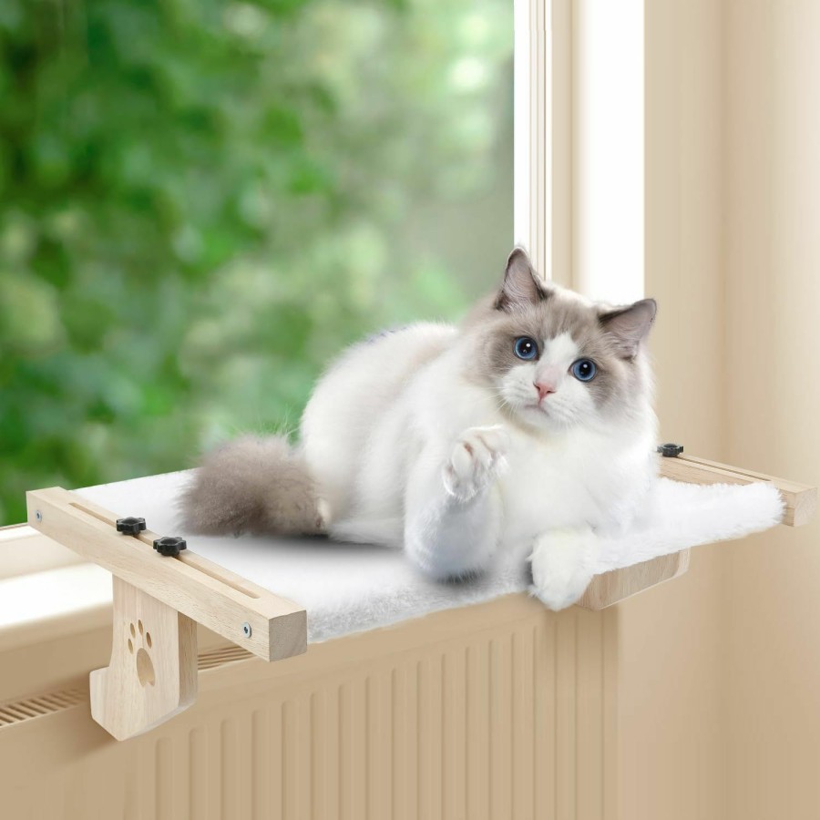 Cat HEMWEE | Hemwee Cat Window Perch, Cat Window Hammock For Indoor Cats, Easy To Adjust & Assemble Large Cat Bed Seat For Windowsill, Bedside,Drawer And Cabinet