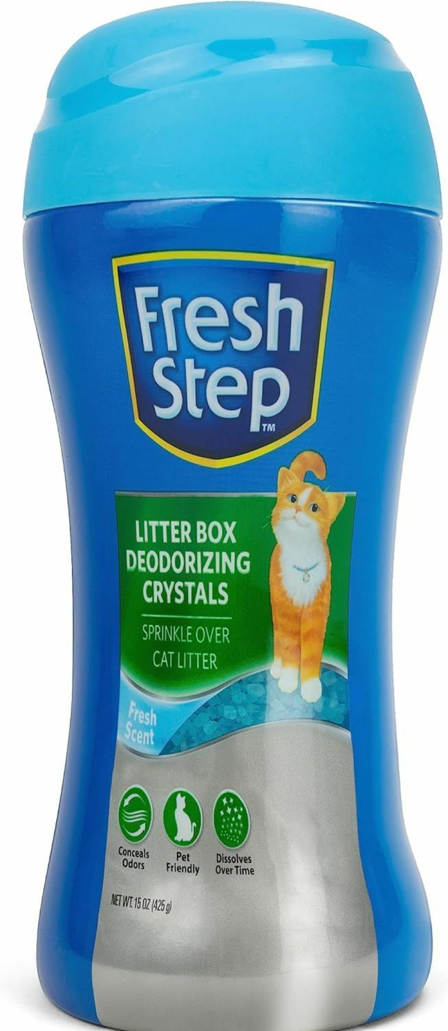 Cat Fresh Step | Fresh Step Cat Litter Crystals In Fresh Scent | Cat Litter Box Deodorizer | Combats Cat Odors And Neutralizes Smells To Keep Your Home Clean, 15 Ounces