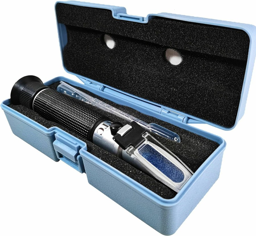 Fish & Aquatic Agriculture Solutions | Salinity Refractometer For Seawater And Marine Fishkeeping Aquarium 0-100 Ppt With Automatic Temperature Compensation