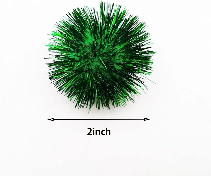 Cat BallHull | 20 Pcs Assorted Color Flash Ball Cat'S Favorite Toy Ball Tinsel Pom Poms Flash.