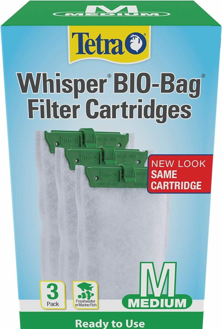 Fish & Aquatic Tetra | Tetra Whisper Bio-Bag Filter Cartridges For Aquariums - Unassembled Medium 6 Count (Pack Of 1)