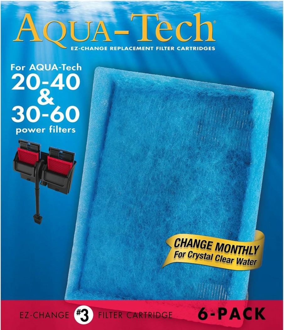 Fish & Aquatic AQUA-TECH | Aqua-Tech Ez-Change Aquarium Filter Cartridge Ez #3 - 6 Count (Pack Of 1)