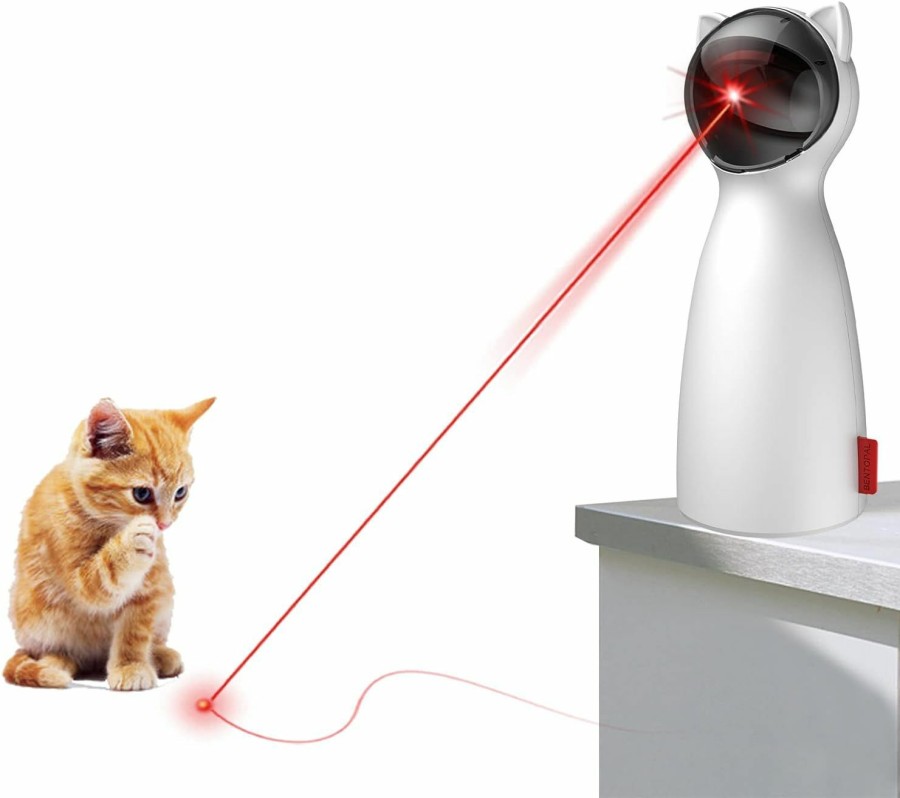 Cat umosis | Umosis Automatic Cat Laser Toy Interactive Cat Toys For Indoor Cats/Kitty/Dogs (White)