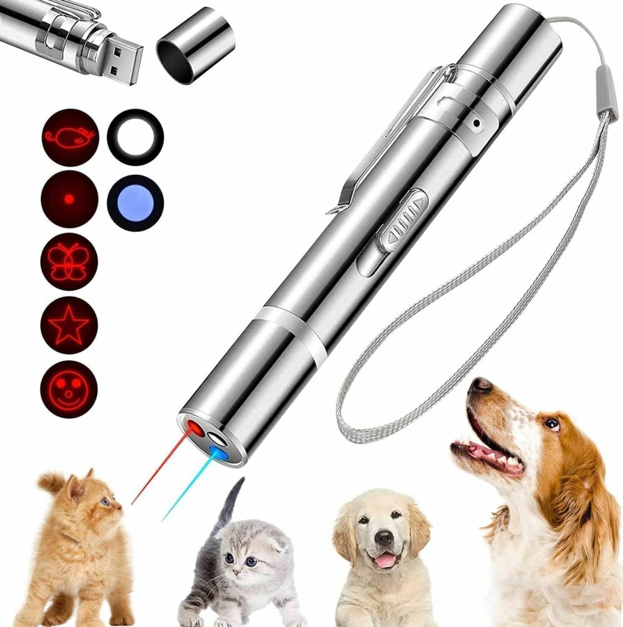 Cat HEYPOMAX | Heypomax Laser Pointer, Red Led Light Pointer Cat Toys For Indoor Cats Dogs, Long Range 3 Modes Lazer Projection Playpen,Usb Recharge