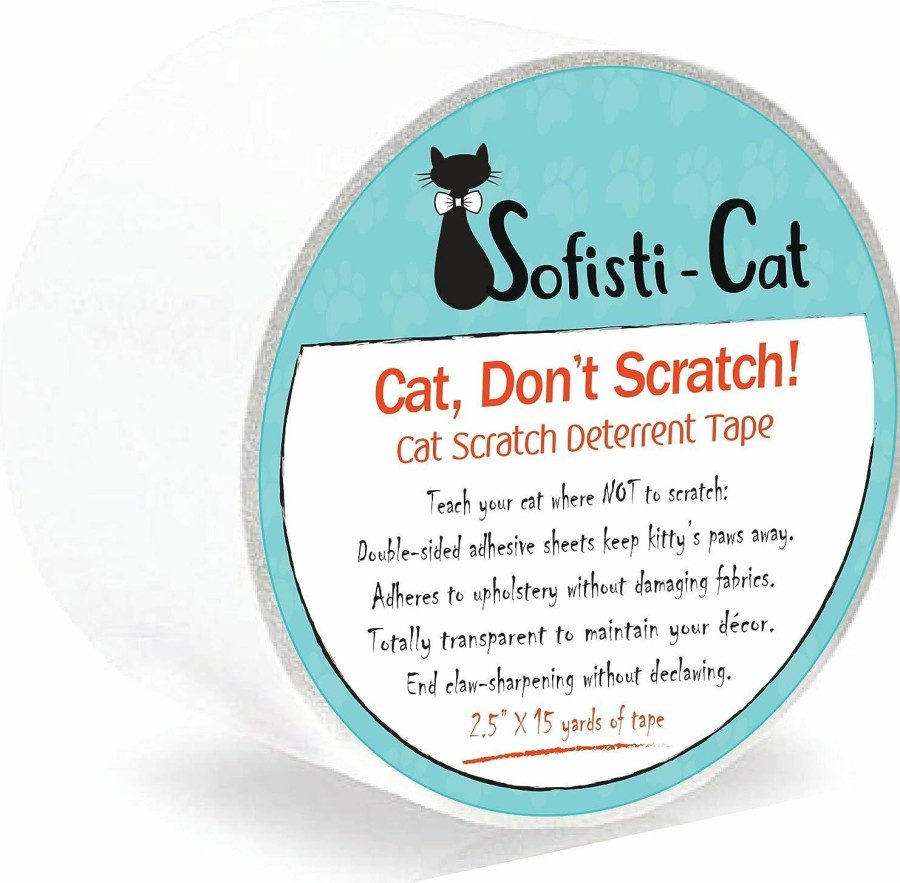 Cat Sofisti-Cat | Sofisti-Cat Training Tape, Cat Tape For Furniture, Cat Scratch Deterrent For Furniture, Keep Cats From Scratching Furniture With Our Double -Sided Tape Cat Repellent