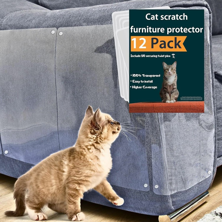 Cat FixZilla | Cat Couch Protector, 10 Pack, Anti Cat Scratch Furniture Protector, Couch Protector For Cats, Furniture Protectors From Cats, Couch Cat Scratch Protector