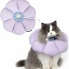 Cat H HIDREAM | H Hidream Cat Cone Collar,Cute Waterproof Cat Recovery Collar,Anti-Bite Lick Wound Healing Safety Elizabethan E Collar For Cats,Purple Flower All-Season Style…