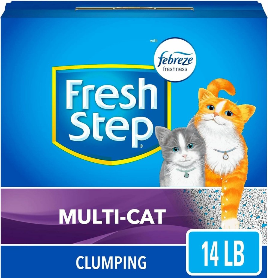 Cat Fresh Step | Fresh Step Clumping Cat Litter, Multi-Cat Odor Control, 14 Lbs