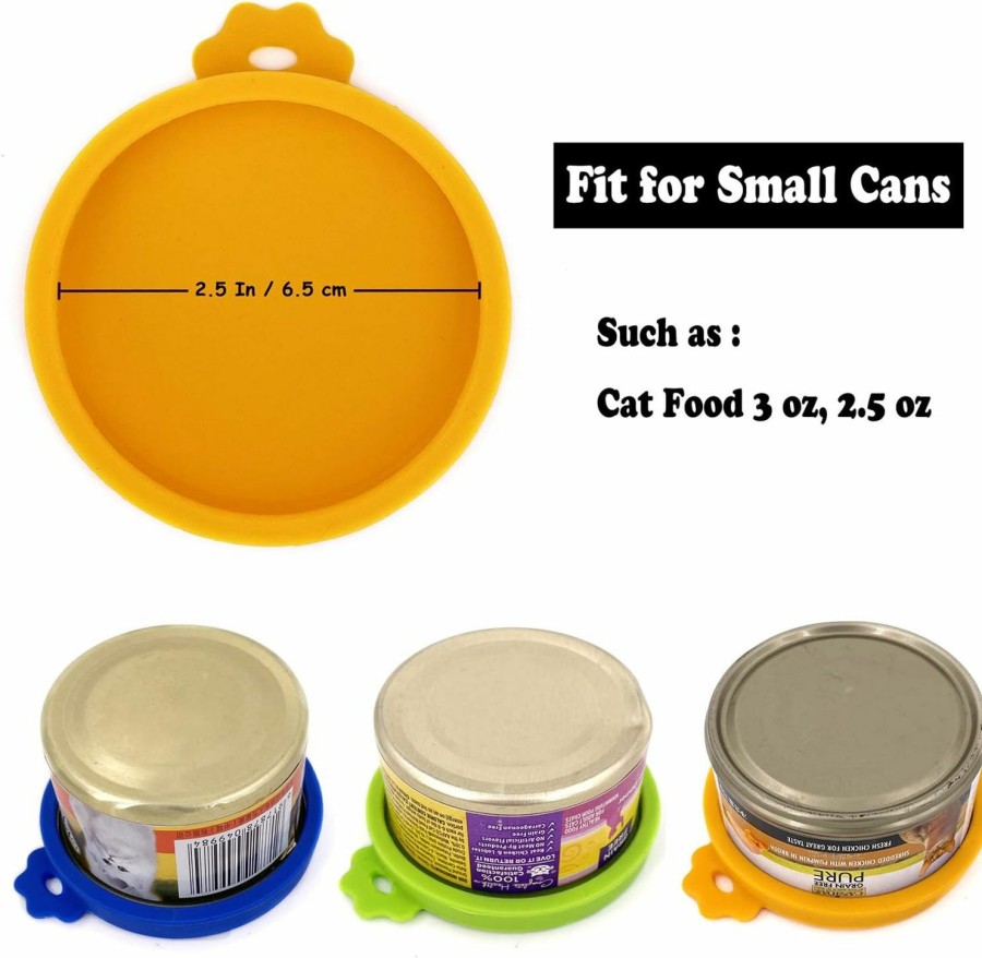 Cat Comtim | Comtim 3 Pack Cat Food Can Lids, Silicone Small Pet Food Can Lids Covers For 3 Oz Cat Food Cans