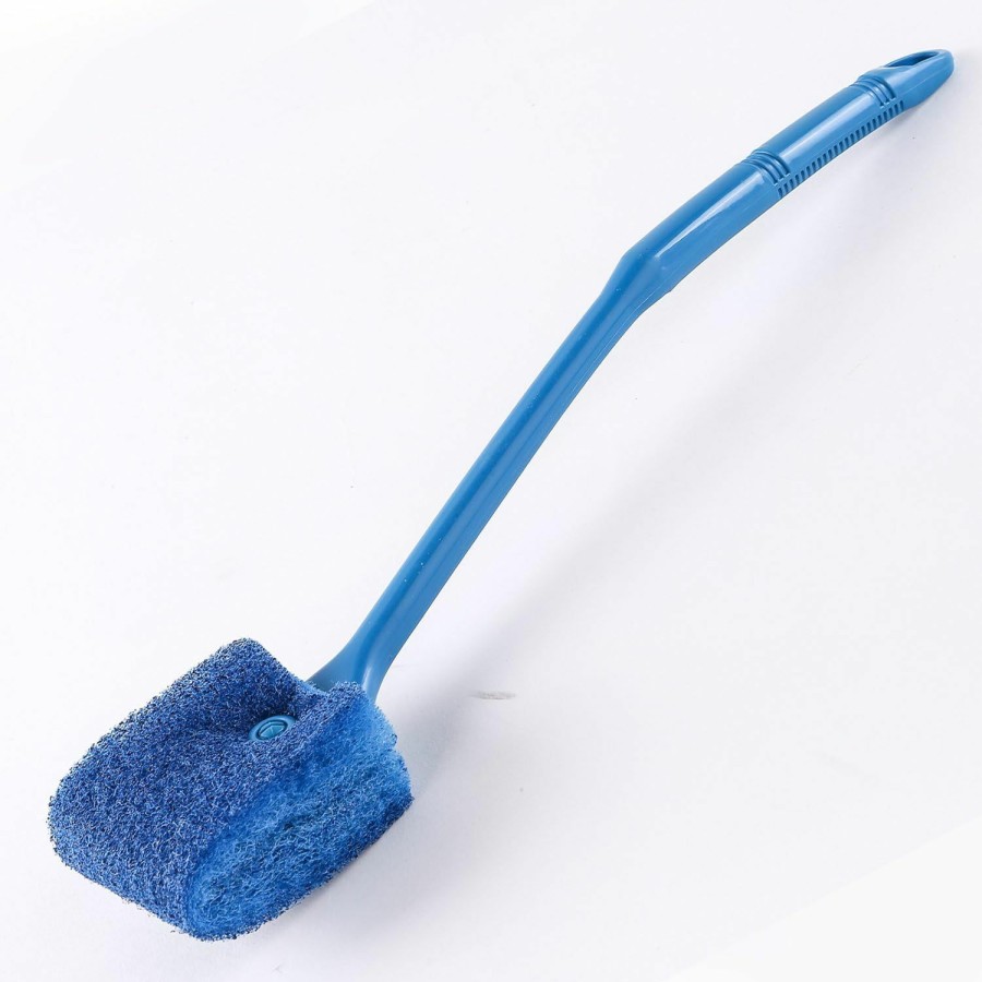 Fish & Aquatic SLSON | Slson Aquarium Algae Scraper Double Sided Sponge Brush Cleaner Long Handle Fish Tank Scrubber For Glass Aquariums And Home Kitchen,15.4 Inches