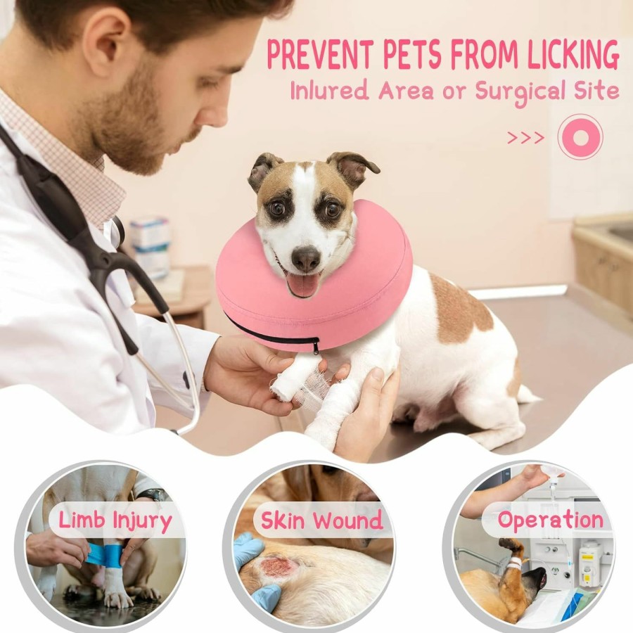 Cat Supet | Supet Inflatable Dog Cone Collar Alternative After Surgery, Dog Neck Donut Collar Recovery E Collar For Post Surgery, Soft Dog Cone For Small Medium Puppies Cats