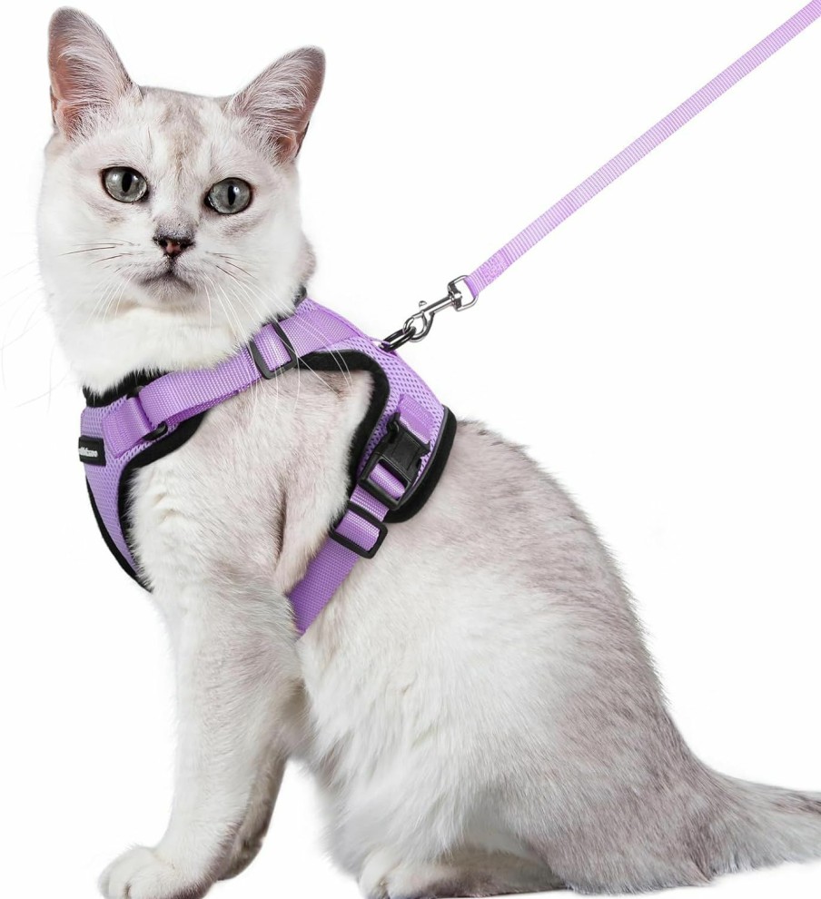 Cat rabbitgoo | Rabbitgoo Cat Harness And Leash For Walking, Escape Proof Soft Adjustable Vest Harnesses For Cats, Easy Control Breathable Reflective Strips Jacket, Black, Xs