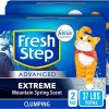 Cat Fresh Step | Fresh Step Clumping Cat Litter, Advanced, Clean Paws Multi-Cat, Extra Large, 37 Pounds Total (2 Pack Of 18.5Lb Boxes)