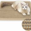 Cat FUKUMARU | Fukumaru Cat Scratcher Mat, 23.6 X 15.7 Inch Natural Sisal Cat Scratch Mats, Horizontal Cat Floor Scratching Pad Rug With Sticky Velcro Tapes, Protect Couch And Carpets