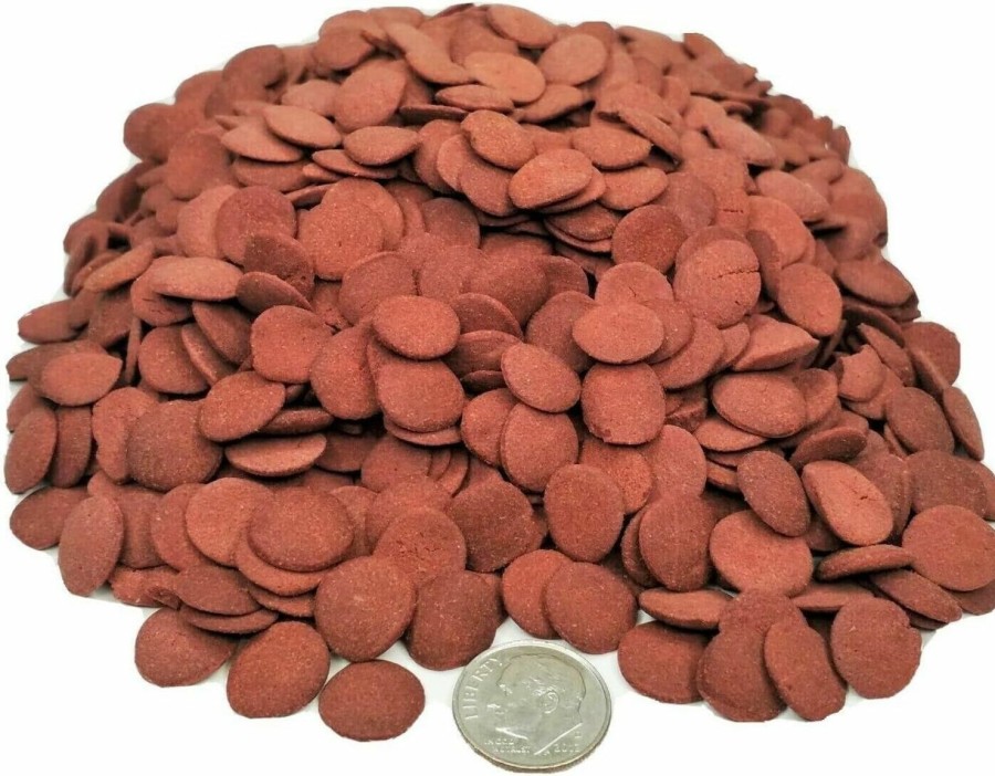 Fish & Aquatic Aquatic Foods Inc. | Ultra Color Enhancing 1/2" Sinking Wafers Of Krill, Astaxanthin, Rose Algae. Ideal For Bottom Fish, Plecos, Shrimp, Snails, Crayfish, All Herbivorous And Omnivorous Tropical Fish. 1/4-Lb