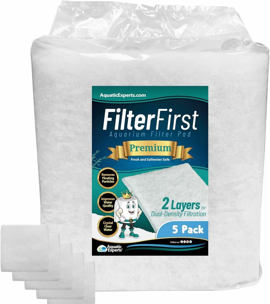 Fish & Aquatic Aquatic Experts | Aquatic Experts Aquarium Filter Floss For Fish Tank Filters - Filterfirst Aquarium Filter Pad - Aquarium Filter Media Roll For Crystal Clear Water, 3/4\" - 1\" Thick (12 Inch Wide, 72 Inch Long)