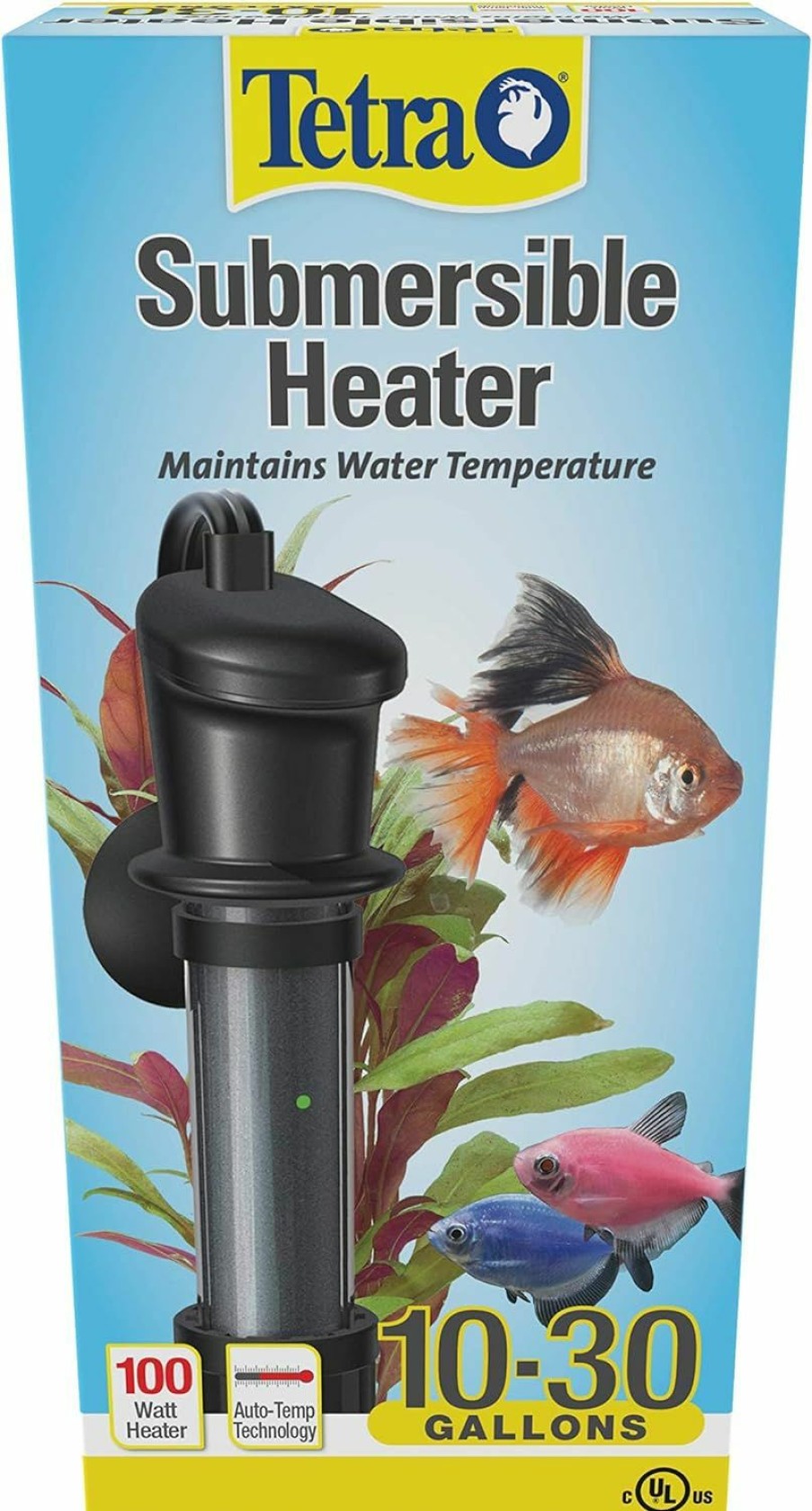 Fish & Aquatic Tetra | Tetra Ht Submersible Aquarium Heater With Electronic Thermostat, 50-Watt, 2-10 Gallon