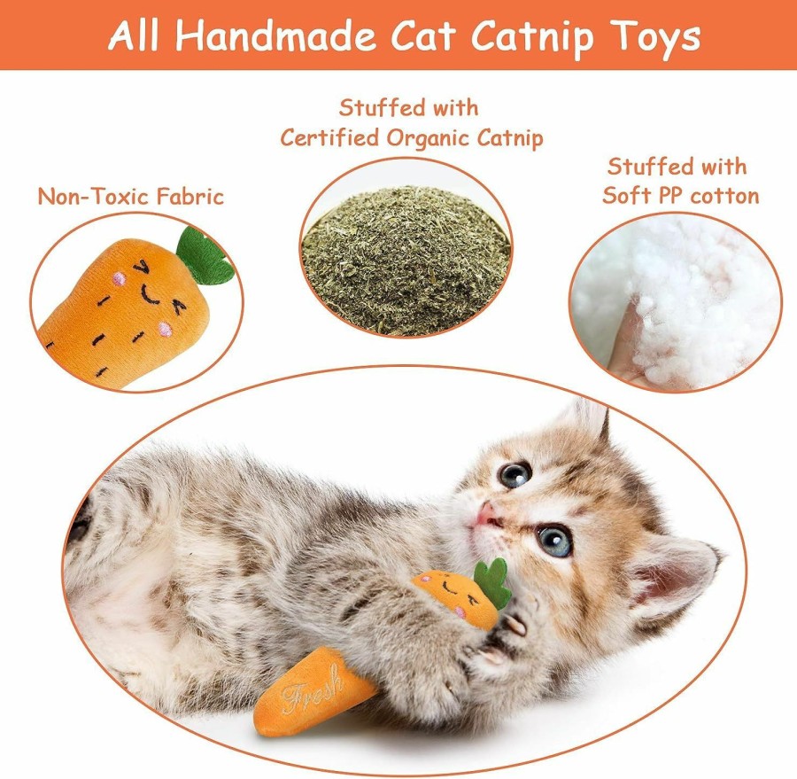 Cat ETEKYER | Etekyer Catnip Toys, Cat Toys, Catnip Toys For Cats, Cat Toys With Catnip, Cat Toys For Indoor Cats, Interactive Cat Toy, Cat Chew Toy, Cat Pillow Toys, Cat Toys For Kittens Kitty