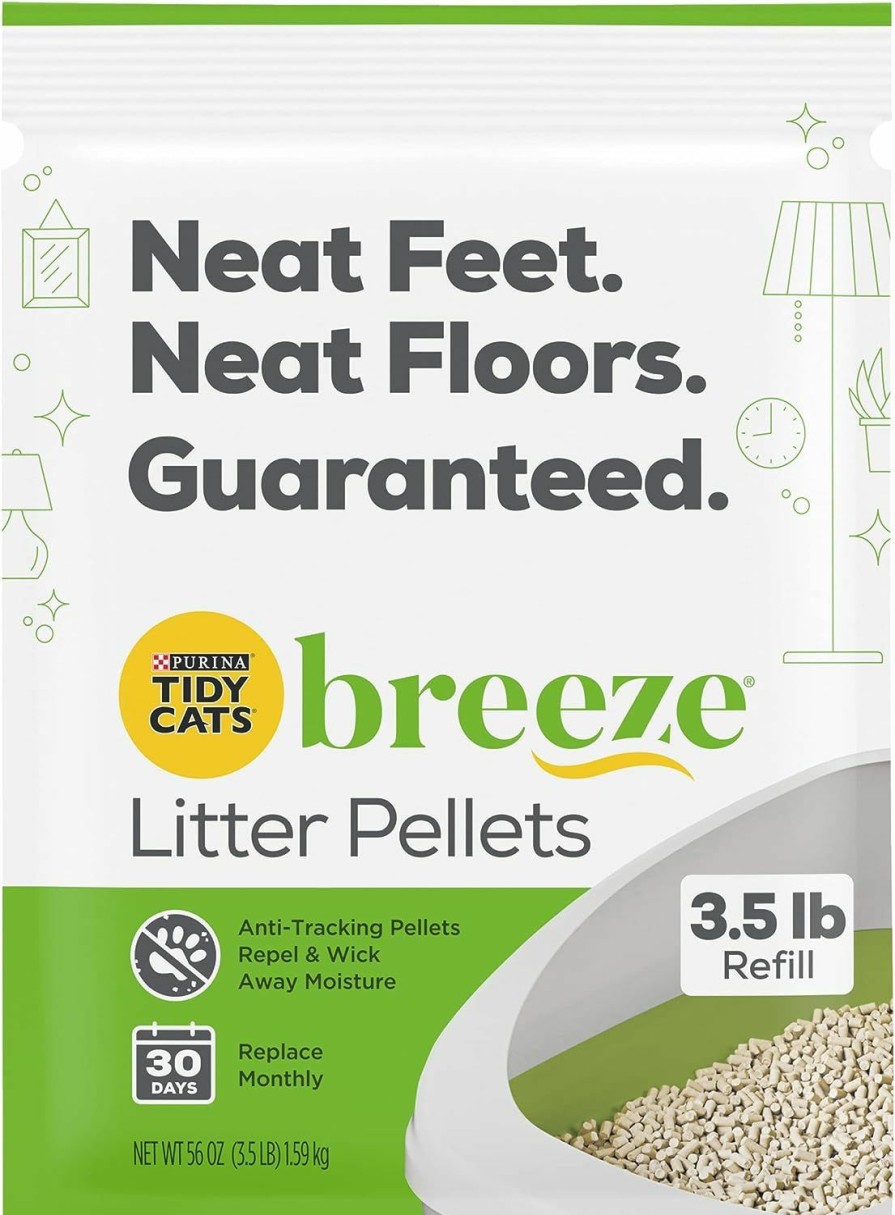 Cat Tidy Cats | Purina Tidy Cats Litter, Breeze Litter Pellets To Be Used With Breeze Litter System, Prevents Dust And Tracking, 3.5 Lb Each (Pack Of 2)