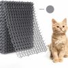 Cat Petfolio | Cat Deterrent Scat Mat For Cats - Cat Spike Mat (Set Of 10, Grey) 16.5 X 13.4 Inch With 1 Inch Spikes Is A Perfect Cat Repellent Indoor & Outdoor For All Seasons