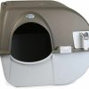 Cat Omega Paw | Omega Paw Roll 'N Clean Self Cleaning Litter Box, Brown, Large