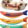 Cat Potaroma | Potaroma Cat Toys Saury Fish, 3 Pack Catnip Crinkle Sound Toys Soft And Durable, Interactive Cat Kicker Toys For Indoor Kitten Exercise 9.4 Inches For All Breeds