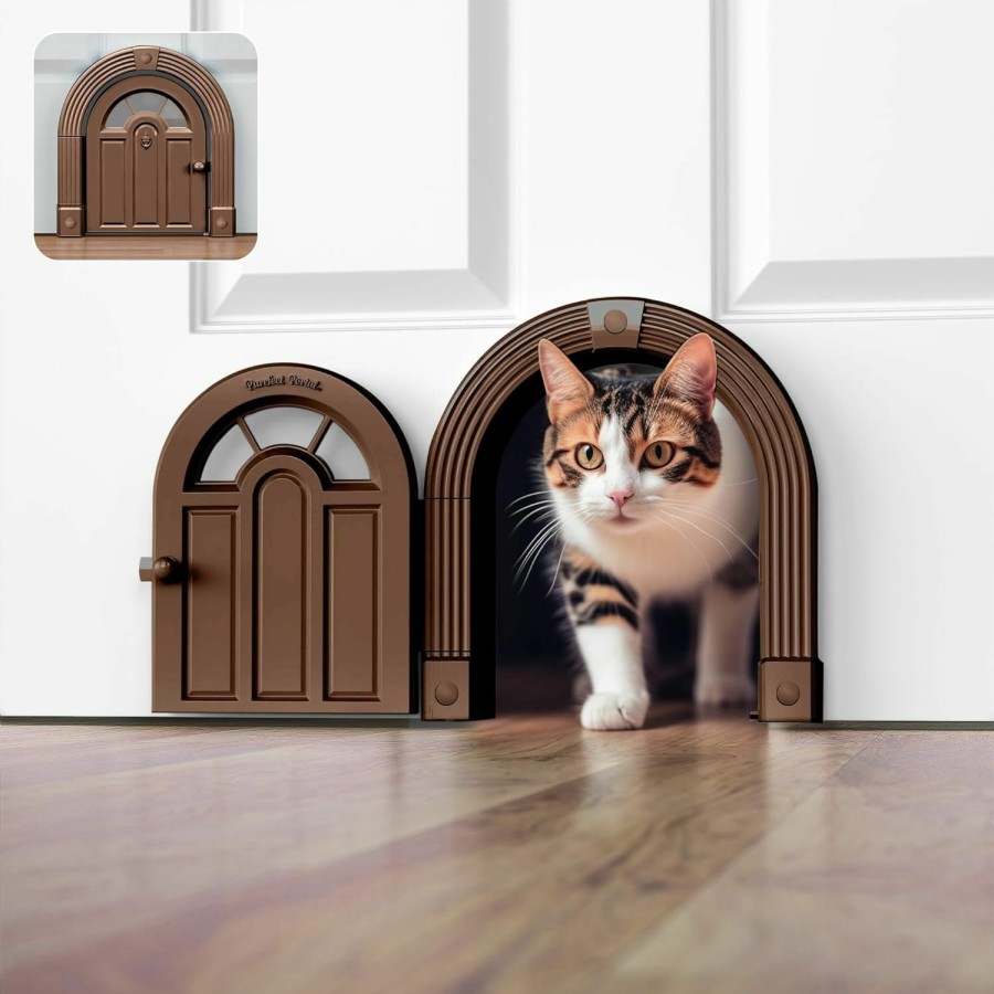 Cat Purrfect Portal | Cat Door Interior Door - No-Flap Cat Door For Interior Door, Cat Door Interior Door For Cats Up To 20 Lbs, Easy Diy Setup, Secured Installation In Minutes, No Training Needed…