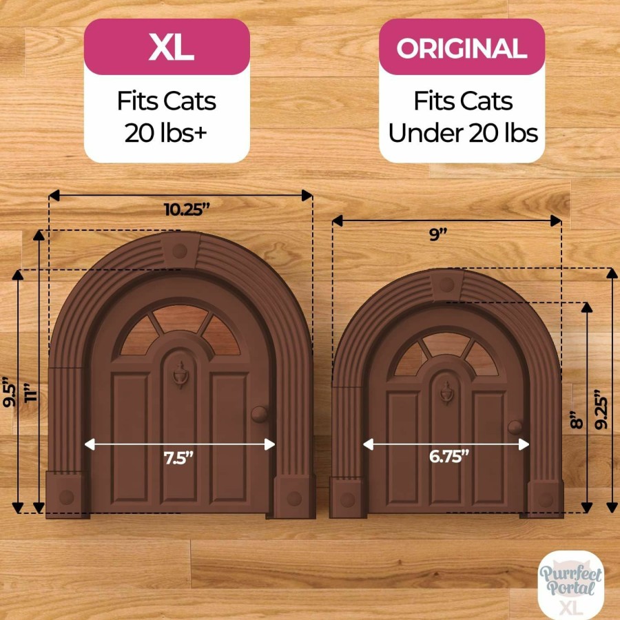 Cat Purrfect Portal | Cat Door Interior Door - No-Flap Cat Door For Interior Door, Cat Door Interior Door For Cats Up To 20 Lbs, Easy Diy Setup, Secured Installation In Minutes, No Training Needed…