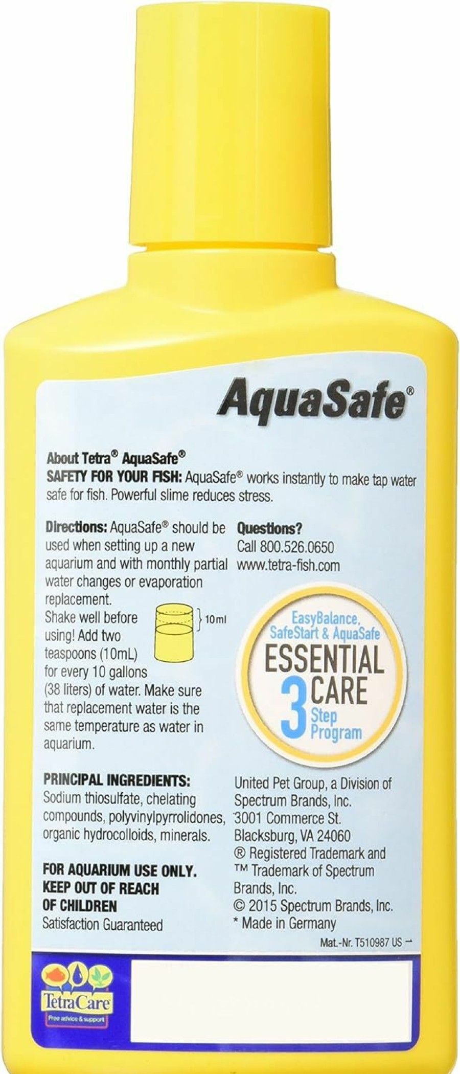 Fish & Aquatic Tetra | Tetra 16172 Aquasafe Fish Tank Water Conditioner, 8.45 Fl Oz