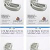 Cat Pioneer Pet | Pioneer Pet Replacement Filters For Ceramic & Stainless Steel Fountains, Raindrop Filters (3 Filters),White