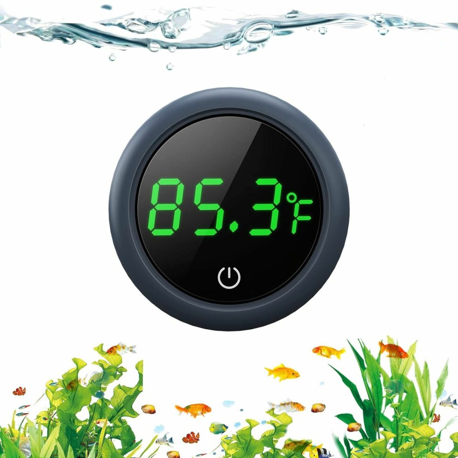 Fish & Aquatic PAIZOO | Paizoo Fish Tank Digital Thermometer Accurate Led Display To 0.9 F Tank Thermometer Aquarium Temperature Measurement Suitable For Fish, Axolotl, Turtle Or Aquatic