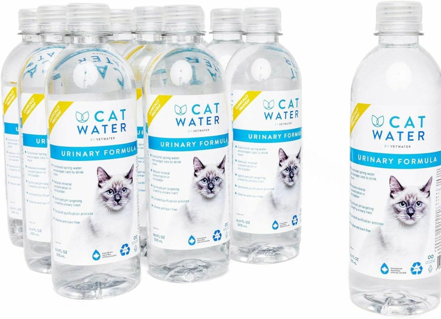 Cat CATWATER | Catwater By Vetwater | Ph-Balanced And Mineral-Free Cat Water | Clinically Proven Urinary Formula | Helps Prevent Cat Urinary Issues, Flutd | 135.2 Oz, 2-Pk, Clear (Cw60101-2)