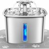 Cat Veken | Veken Innovation Award Winner Stainless Steel Cat Water Fountain, 95Oz/2.8L Automatic Pet Fountain Dog Water Dispenser With Replacement Filters & Silicone Mat For Cats, Dogs, Multiple Pets (Silver)