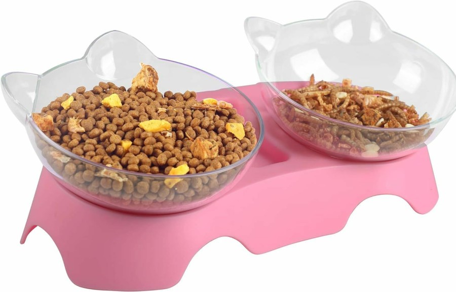 Cat MILIFUN | Milifun Cat Food Bowls Elevated Tilted, Anti Vomiting Orthopedic Kitty Bowls For Puppy And Bunny, Indoor Cats.