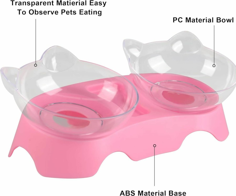 Cat MILIFUN | Milifun Cat Food Bowls Elevated Tilted, Anti Vomiting Orthopedic Kitty Bowls For Puppy And Bunny, Indoor Cats.