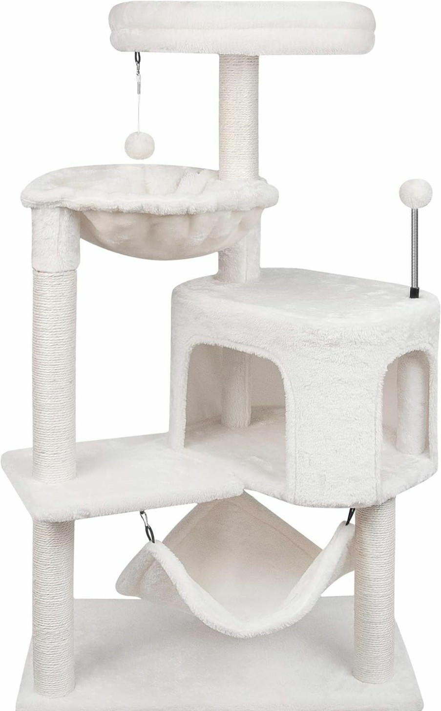 Cat YUNIQUE | Newest Cat Tree With Cat Condo And Big Hammock,Grey