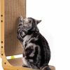 Cat Poils bebe | Poils Bebe L Shape Cat Scratcher, 26.8 Inch Cat Scratchers For Indoor Cats, Protecting Furniture Cat Scratch Pad, Cardboard Cat Scratching With Ball Toy, Catnip, Large