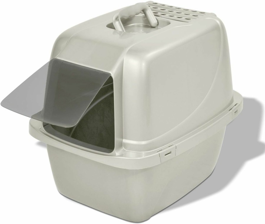 Cat Van Ness | Van Ness Pets Odor Control Extra Large, Giant Enclosed Cat Pan With Odor Door, Hooded, Blue, Cp7