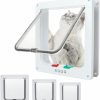 Cat EGETOTA | Goteamghjkl Cat Door Flap (Outer Size 7.5\" X 7.8\"), 4 Way Locking Medium Cat Door For Interior Exterior Doors, Weatherproof Pet Door For Cats Doggie Kitty And Kittens With Circumference < 15.75\"