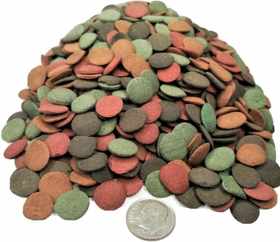 Fish & Aquatic Aquatic Foods Inc. | 4-Type Ultra Mix Of 1/2" Sinking Wafers, Spirulina-Algae Wafers, 6-Type Worm Wafers, 10-Type Shrimp Wafer, Intense Color Enhancing Wafers. Plecos, Shrimp, Snails, Crayfish, Tropical Fish. 5-Lbs