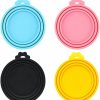 Cat IVIA PET | Ivia Pet Food Can Lids, Universal Bpa Free Silicone Can Lids Covers For Dog And Cat Food, One Can Cap Fit Most Standard Size Canned(4 Pack Multicolor