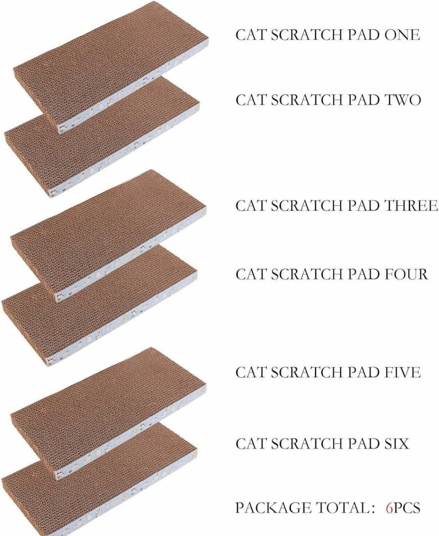 Cat engelalike | Engelalike 5 Packs Cat Scratch Pad Reversible Scratcher Cardboard For Indoor Cats Sleep Play And Grind Claws