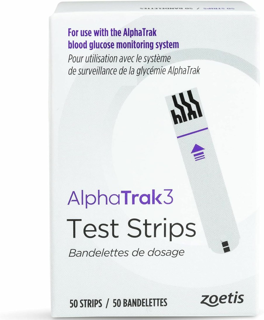 Cat AlphaTRAK | Alphatrak 3 Test Strips For Use 3 Blood Glucose Monitoring System For Cats, Dogs, And Horses 50 Test Strips