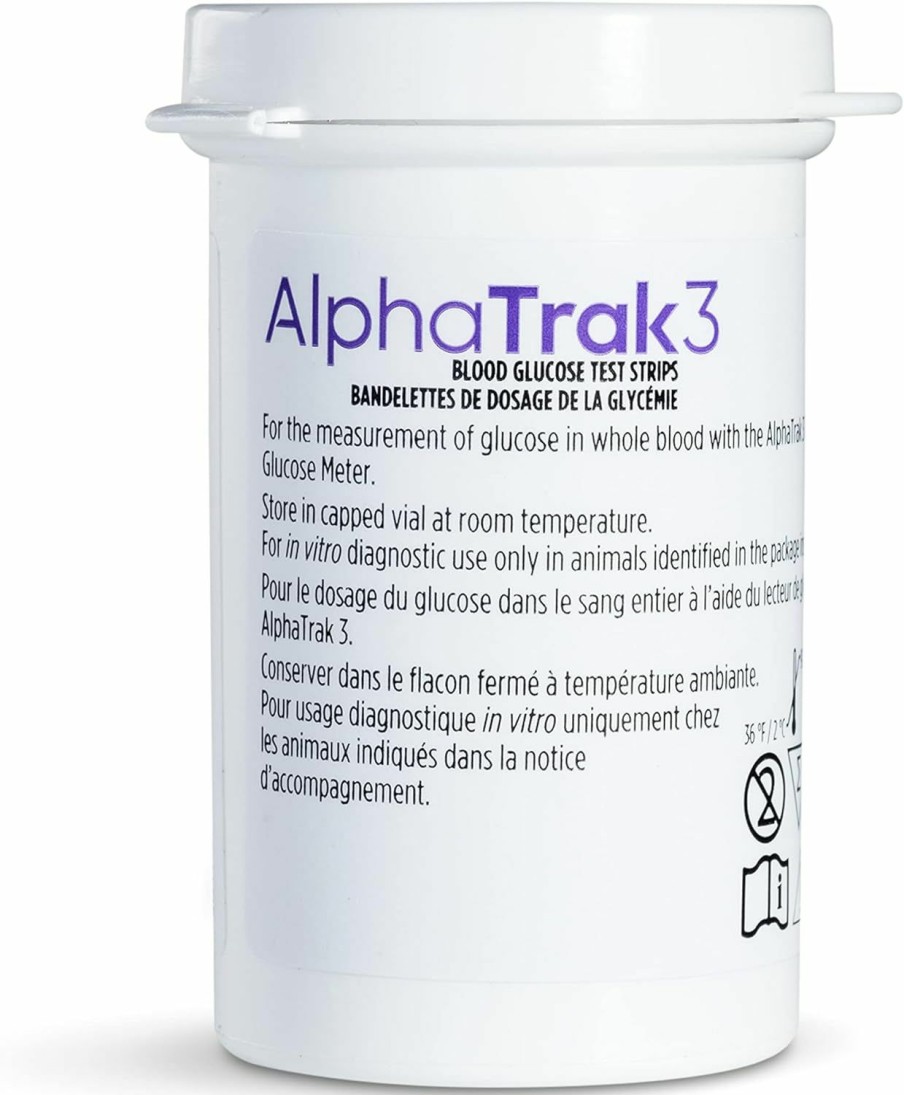 Cat AlphaTRAK | Alphatrak 3 Test Strips For Use 3 Blood Glucose Monitoring System For Cats, Dogs, And Horses 50 Test Strips