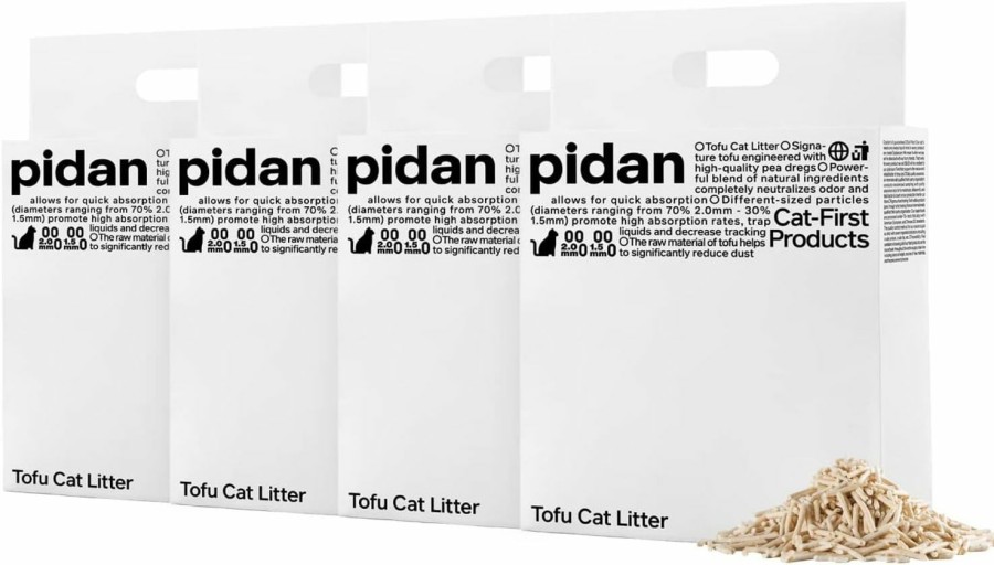 Cat pidan | Pidan Tofu Cat Litter Clumping,Flushable,Ultra Absorbent And Fast Drying, 100% Natural Ingredients Litter,Solubility In Water,Really Dust-Free,Less Scattering (5.3Lb 1Bag)