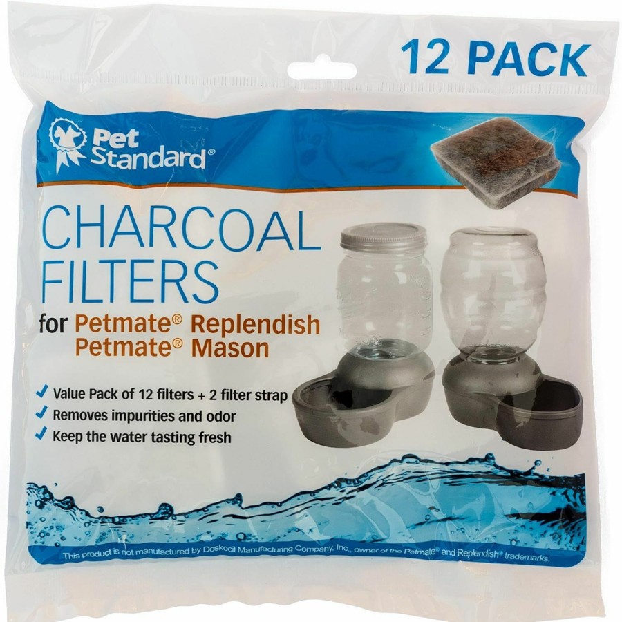 Cat PetStandard | Filters For Petmate Replendish And Petmate Mason Pet Fountains, Pack Of 12 For Dog