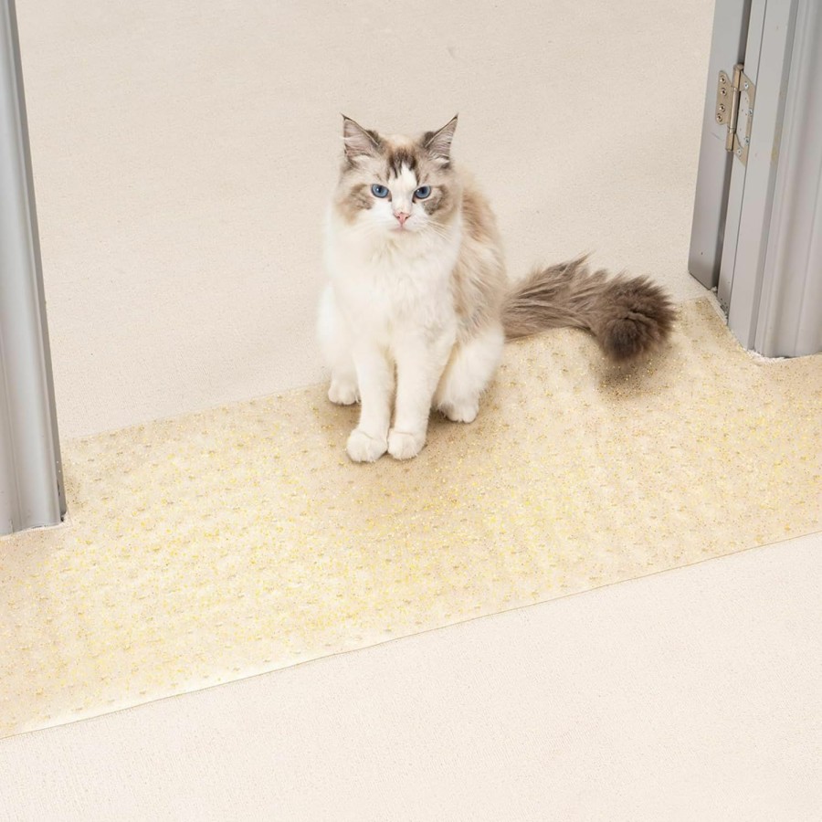 Cat Uross | Uross Carpet Protector For Pets - Cat Carpet Protector For Doorway, Anti Scratch Under Door Cat Scratch Protector Mat, Easy To Cut Plastic Carpet Scratch Stopper, Cat Scratch Guard Carpet 3.6Ft