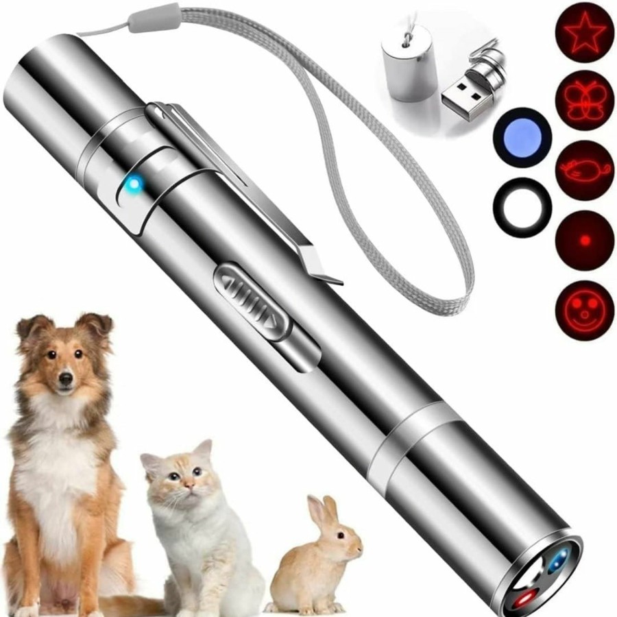 Cat Cyahvtl | Cyahvtl Laser Pointer, Cat Toys For Indoor Cats, Kitten Dog Pen Toy, Red Dot Led Light Pointer Interactive Cats Dogs, Usb Charging, 5 Switchable Patterns