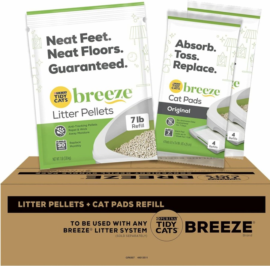 Cat Tidy Cats | Purina Tidy Cats Breeze Litter System Cat Refill Bundle - 7.91 Lb. Box