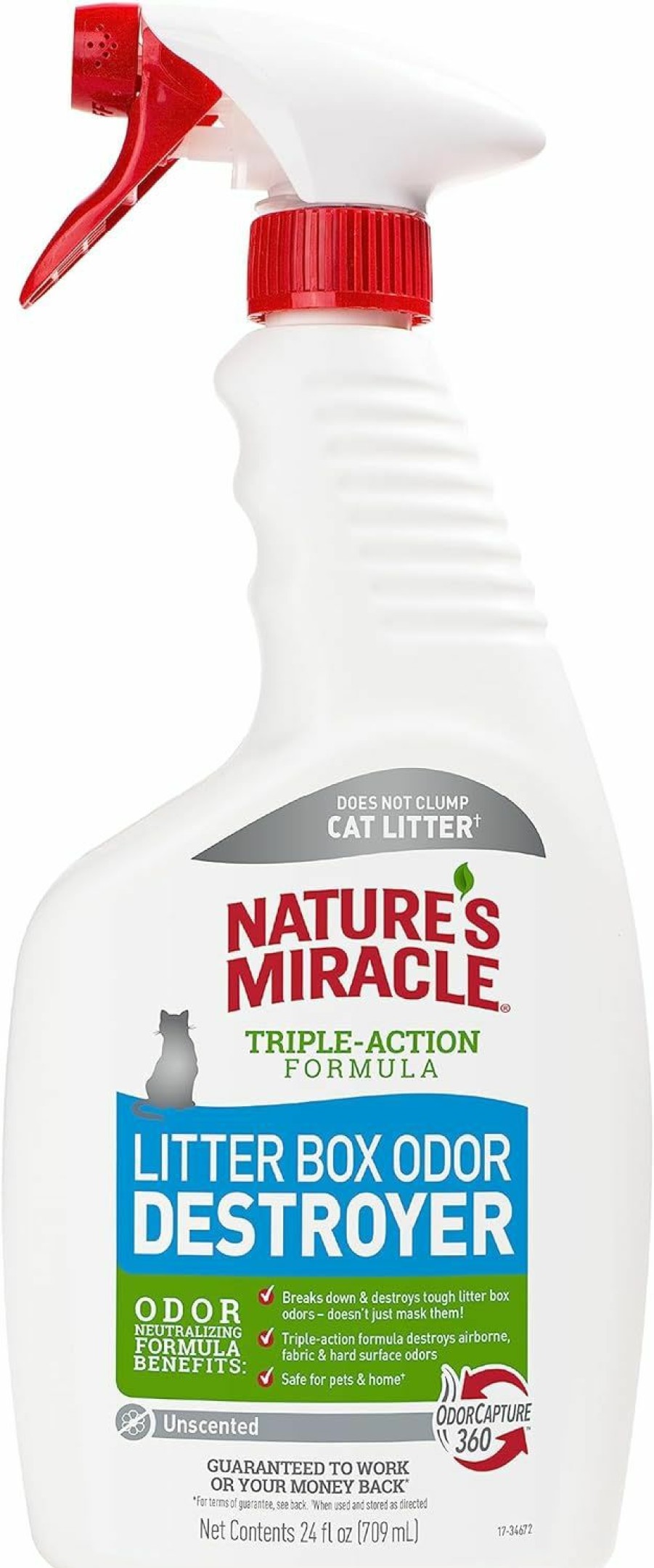 Cat Nature's Miracle | Nature'S Miracle Litter Box Odor Destroyer, 24 Ounces, Eliminates Feces, Urine And Ammonia Odors From Cat Litter Box